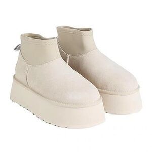 Ugg Mini Dipper Boots in White Sand Beige Color